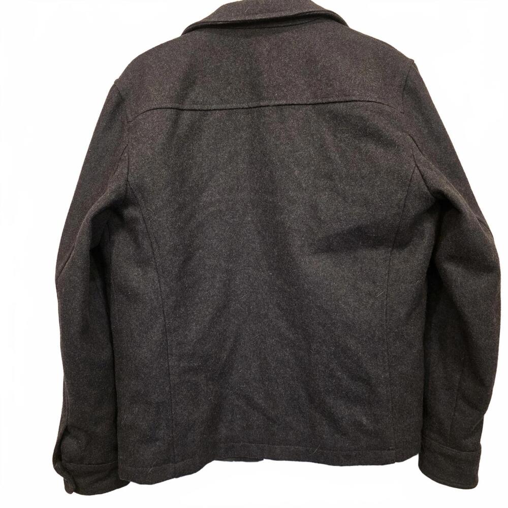 Banana Republic Dark Charcoal Wool Blend Military Style Men's Small Coat - Picture 4 of 8